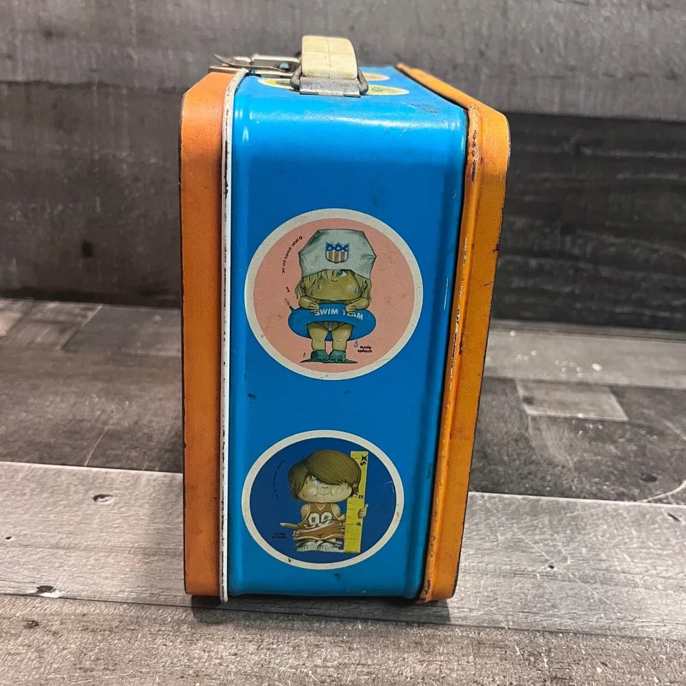 Vintage 1972 Sport Skwirts Metal Lunch Box Ohio Art Jimmy Blooper Frankie Fumble